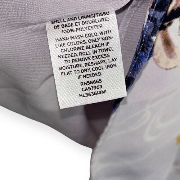 CHELSEA28 Halter Floral Print Shift Dress in Lilac Size Medium - Picture 10 of 13